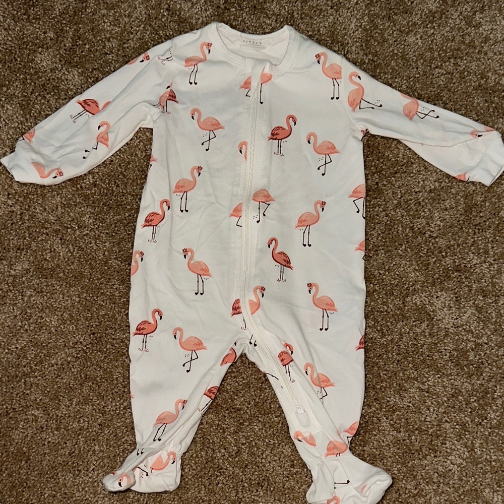 Flamingo Print Kids One Piece